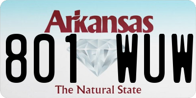 AR license plate 801WUW