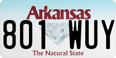 AR license plate 801WUY