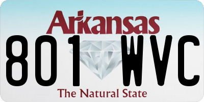 AR license plate 801WVC