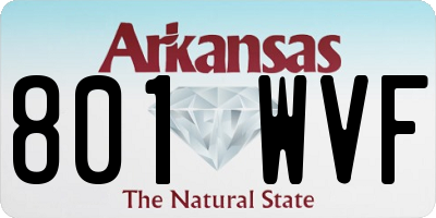 AR license plate 801WVF