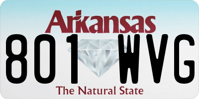 AR license plate 801WVG