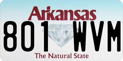 AR license plate 801WVM