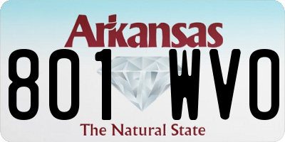 AR license plate 801WVO