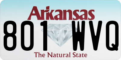 AR license plate 801WVQ