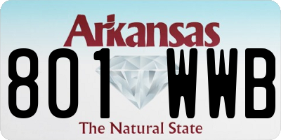 AR license plate 801WWB