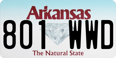 AR license plate 801WWD