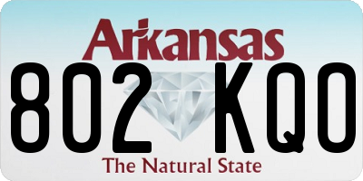 AR license plate 802KQO
