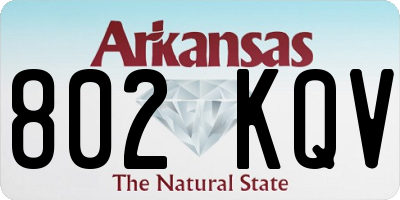 AR license plate 802KQV