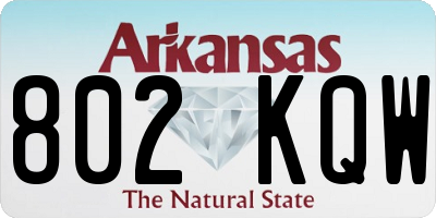AR license plate 802KQW