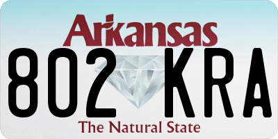 AR license plate 802KRA