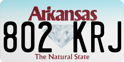 AR license plate 802KRJ