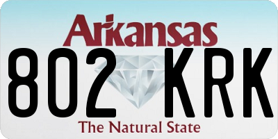 AR license plate 802KRK