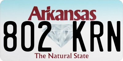 AR license plate 802KRN