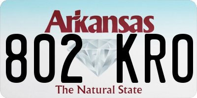 AR license plate 802KRO