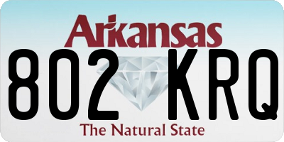 AR license plate 802KRQ