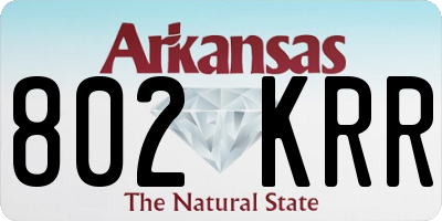 AR license plate 802KRR