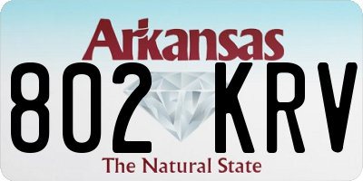 AR license plate 802KRV