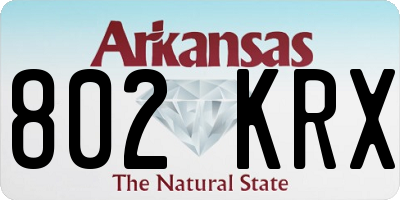 AR license plate 802KRX