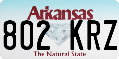 AR license plate 802KRZ