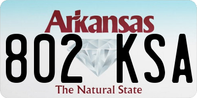 AR license plate 802KSA