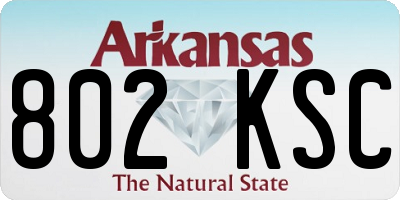 AR license plate 802KSC