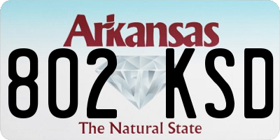 AR license plate 802KSD
