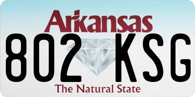 AR license plate 802KSG