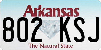 AR license plate 802KSJ