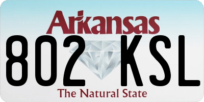 AR license plate 802KSL