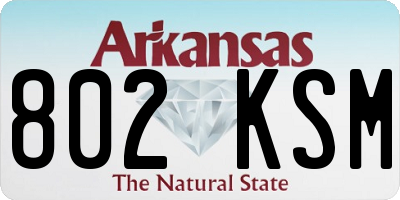 AR license plate 802KSM