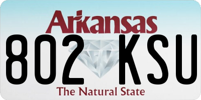AR license plate 802KSU