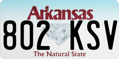 AR license plate 802KSV