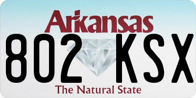 AR license plate 802KSX