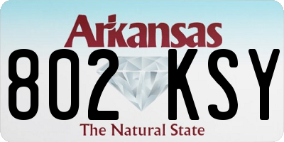AR license plate 802KSY