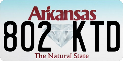 AR license plate 802KTD