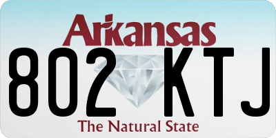 AR license plate 802KTJ