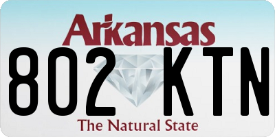 AR license plate 802KTN