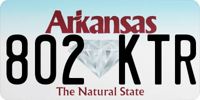 AR license plate 802KTR