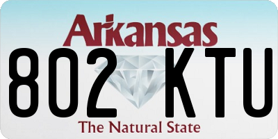 AR license plate 802KTU