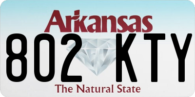 AR license plate 802KTY