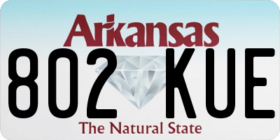 AR license plate 802KUE