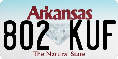 AR license plate 802KUF