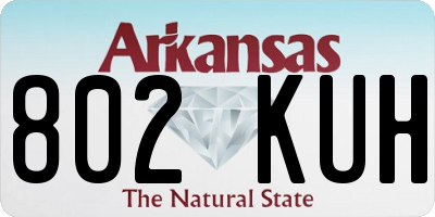 AR license plate 802KUH