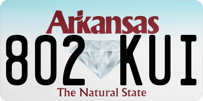 AR license plate 802KUI