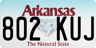AR license plate 802KUJ
