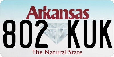 AR license plate 802KUK