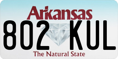 AR license plate 802KUL