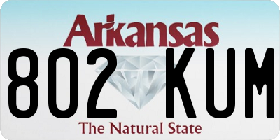 AR license plate 802KUM