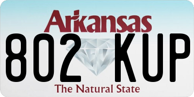 AR license plate 802KUP