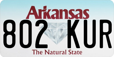 AR license plate 802KUR